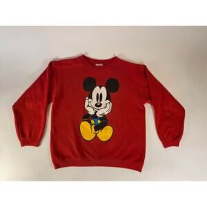 Vintage Red Mickey Mouse Crewneck Sweater